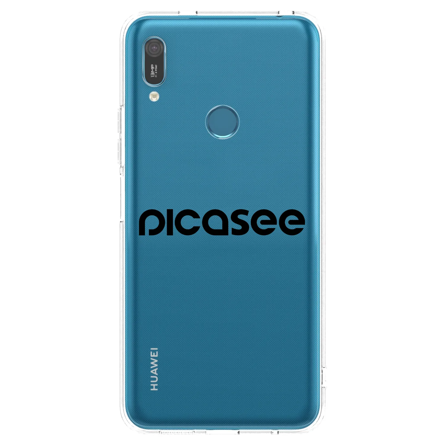 Picasee silikonowe przeźroczyste etui na Huawei Y6 2019 - Picasee - new logo - black
