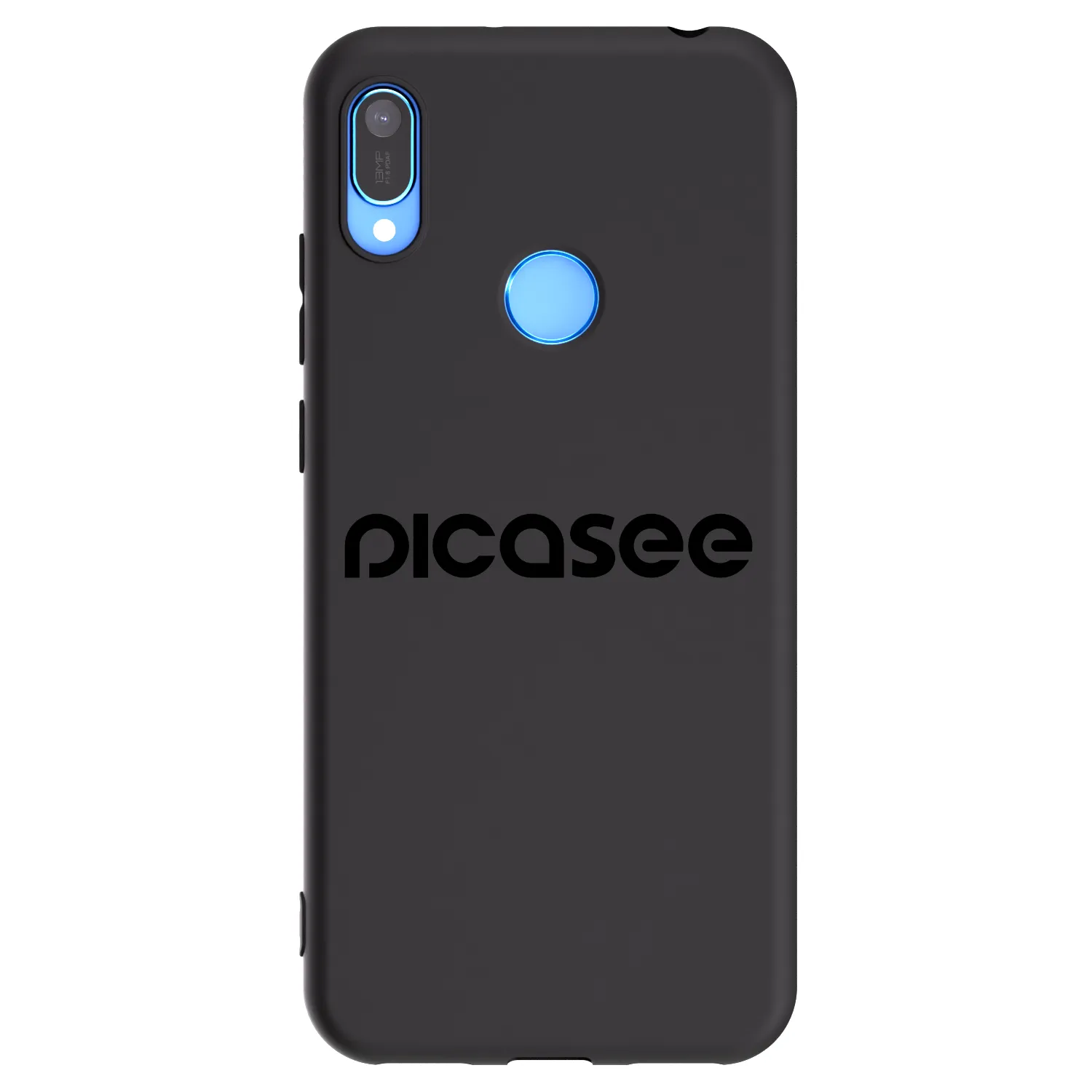 Picasee silikonowe czarne etui na Huawei Y6 2019 - Picasee - new logo - black