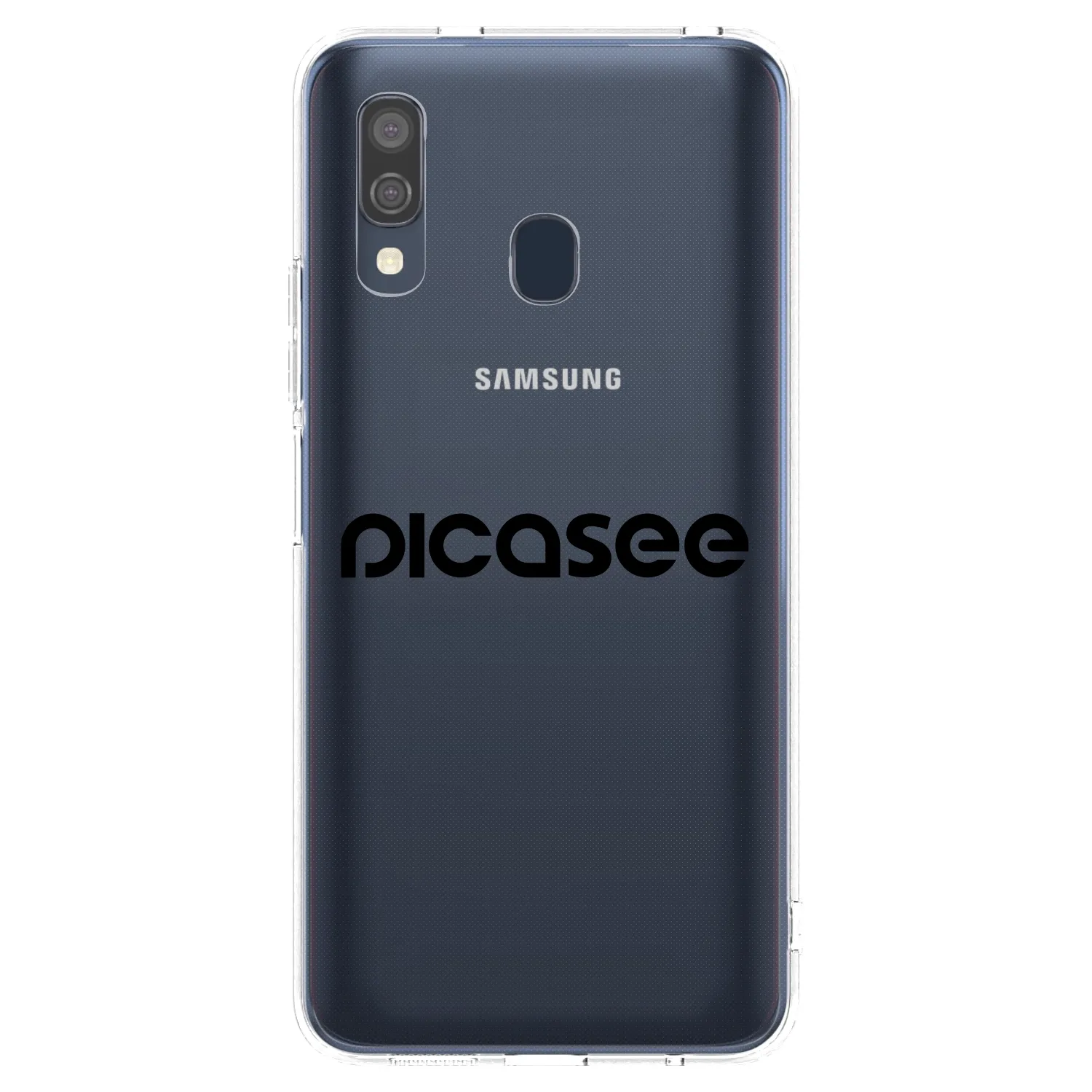 Picasee silikonowe przeźroczyste etui na Samsung Galaxy A40 A405F - Picasee - new logo - black