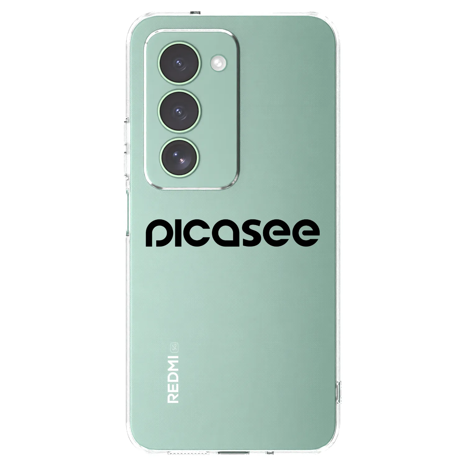 Picasee silikonowe przeźroczyste etui na Xiaomi Redmi 15 5G - Picasee - new logo - black