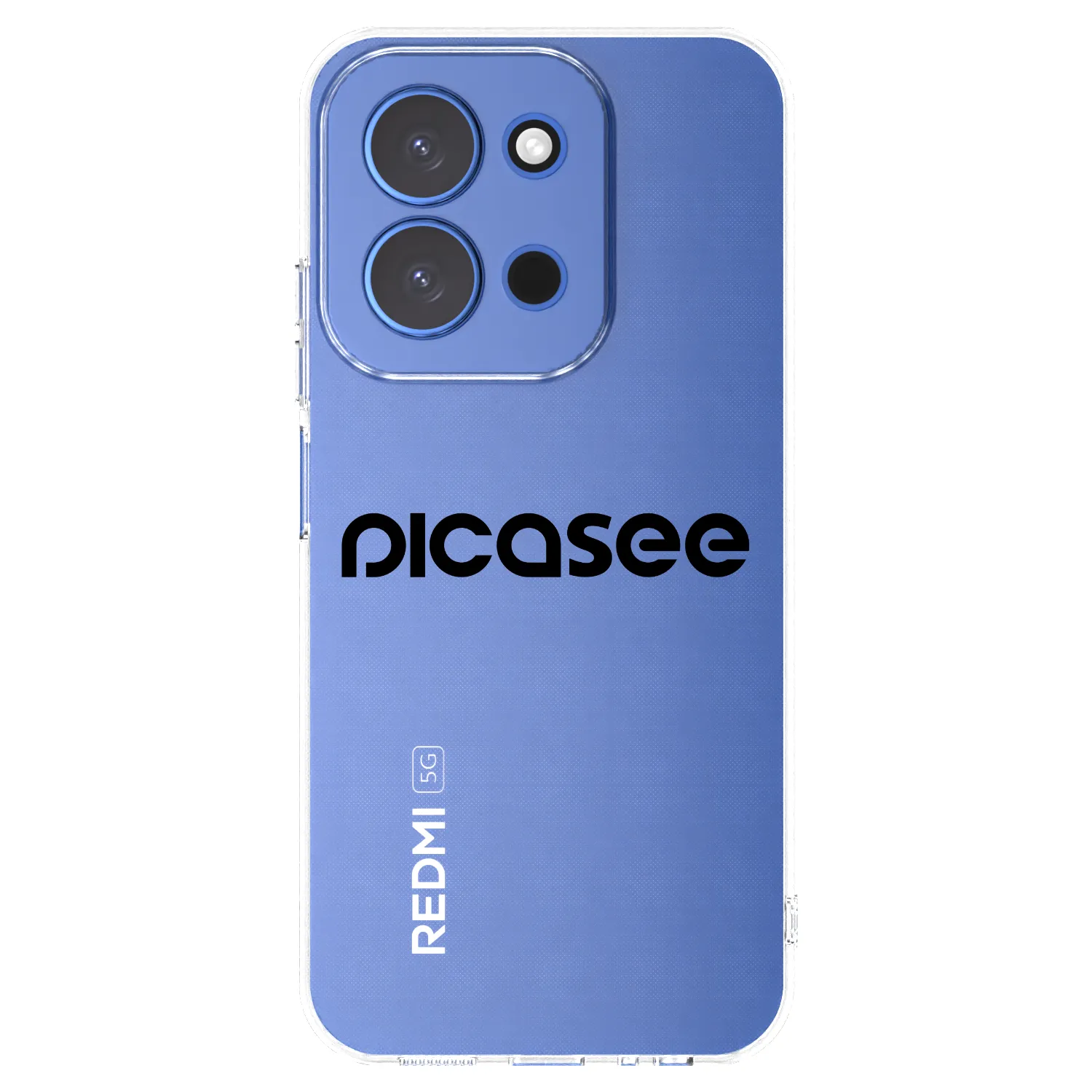 Picasee silikonowe przeźroczyste etui na Xiaomi Redmi 15C 4G - Picasee - new logo - black