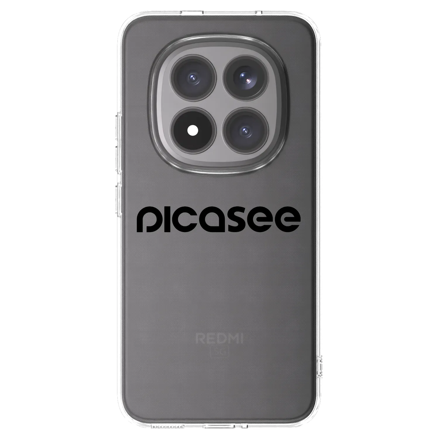 Picasee silikonowe przeźroczyste etui na Xiaomi Redmi Note 15 Pro+ - Picasee - new logo - black