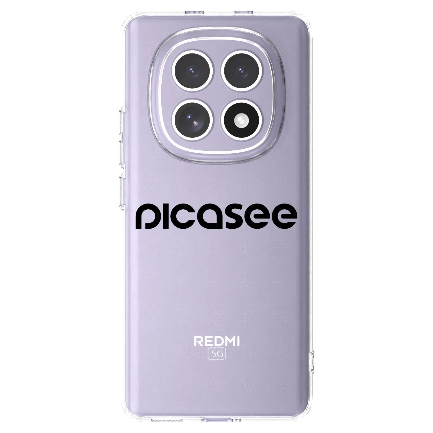 Picasee silikonowe przeźroczyste etui na Xiaomi Redmi Note 15 4G - Picasee - new logo - black