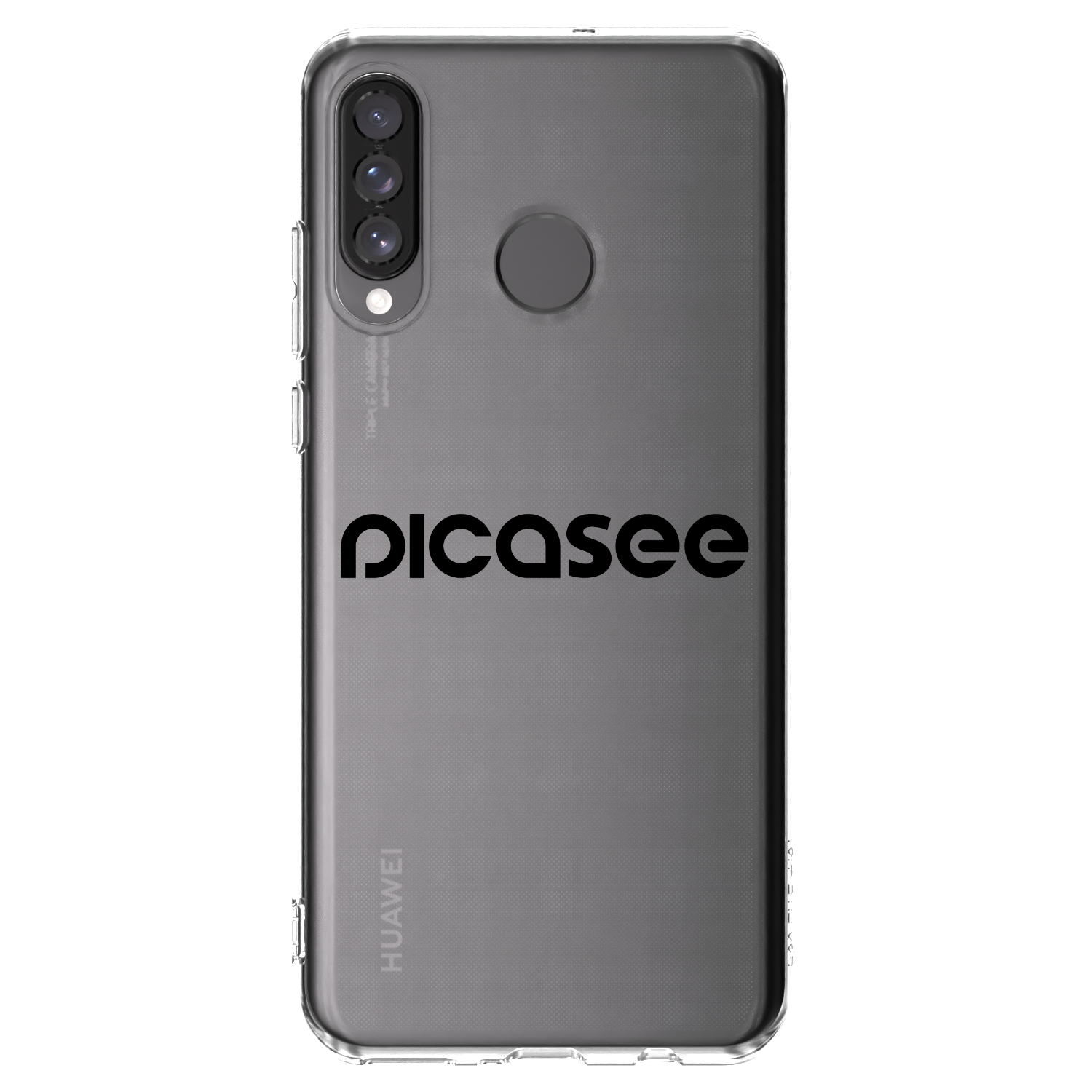 Picasee silikonowe przeźroczyste etui na Huawei P30 Lite - Picasee - new logo - black