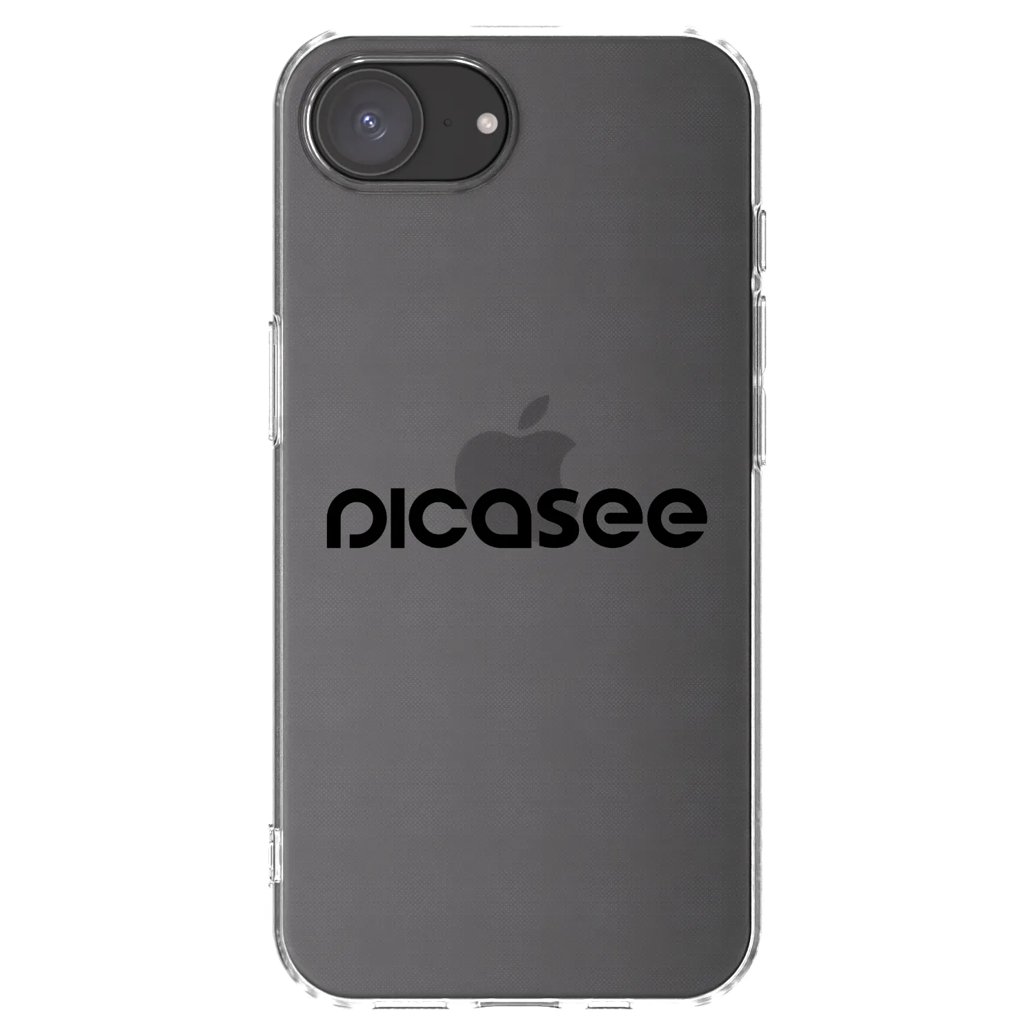 Picasee silikonowe przeźroczyste etui na Apple iPhone 17e - Picasee - new logo - black