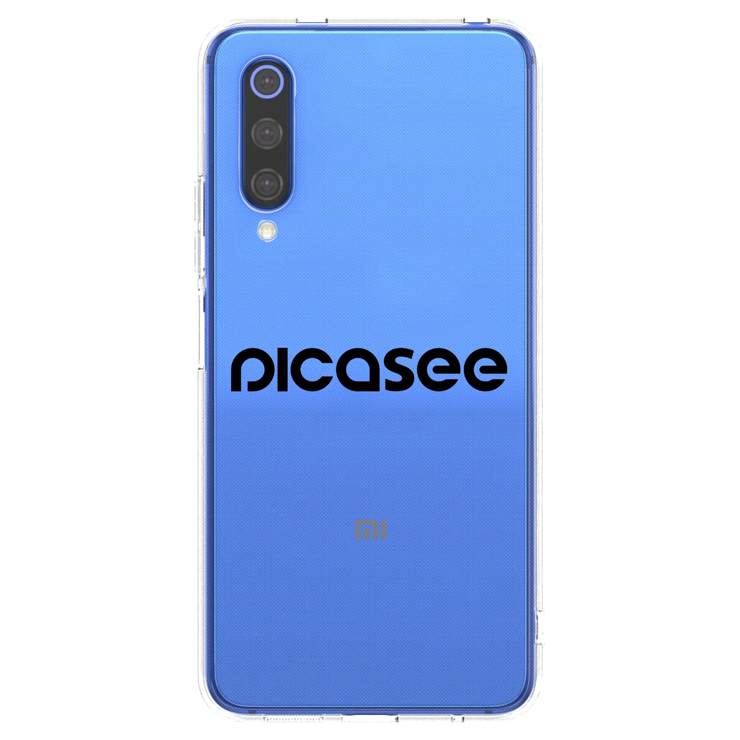 Picasee silikonowe przeźroczyste etui na Xiaomi Mi 9 SE - Picasee - new logo - black
