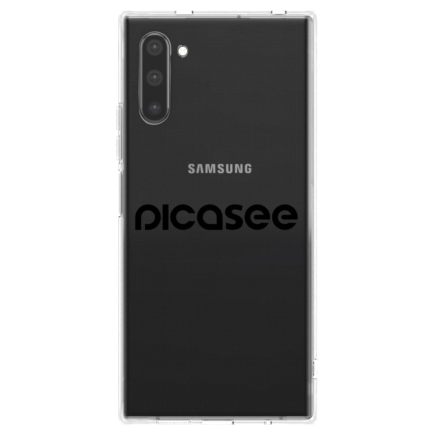 Picasee silikonowe przeźroczyste etui na Samsung Galaxy Note 10 N970F - Picasee - new logo - black