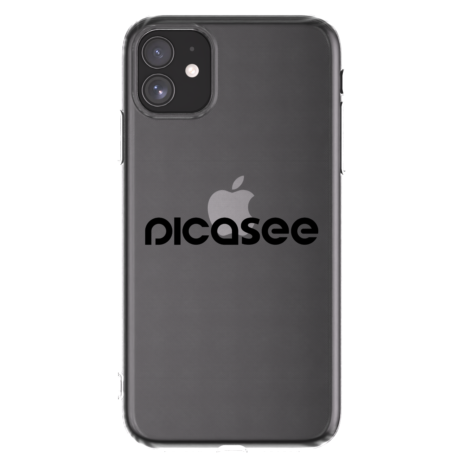 Picasee silikonowe przeźroczyste etui na Apple iPhone 11 - Picasee - new logo - black