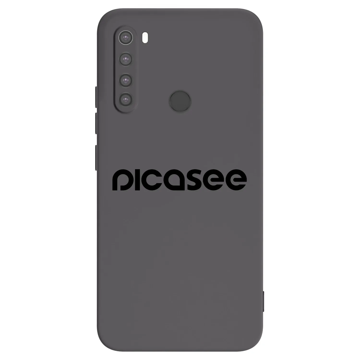 Picasee silikonowe czarne etui na Xiaomi Redmi Note 8 - Picasee - new logo - black