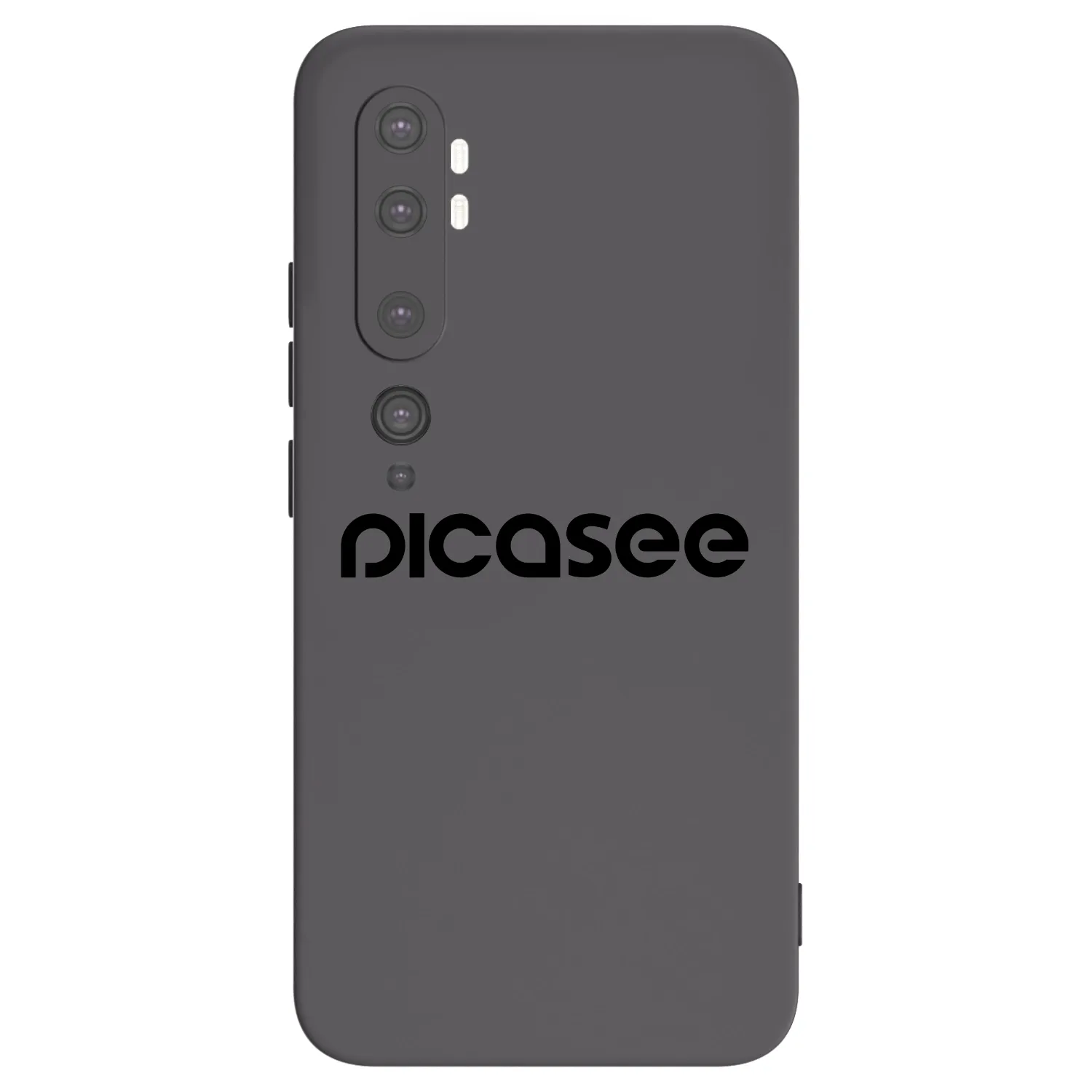 Picasee silikonowe czarne etui na Xiaomi Mi Note 10 (Pro) - Picasee - new logo - black