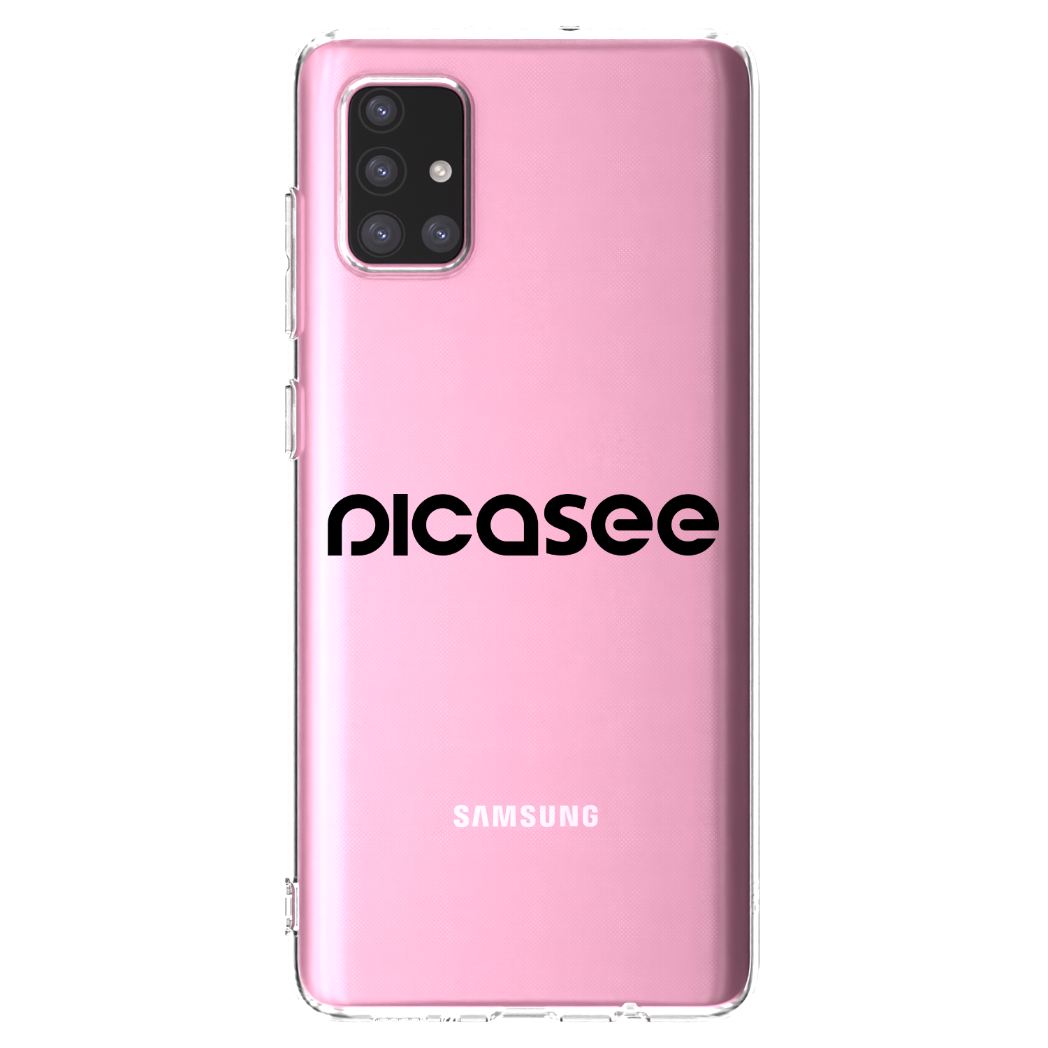 Picasee silikonowe przeźroczyste etui na Samsung Galaxy A71 A715F - Picasee - new logo - black