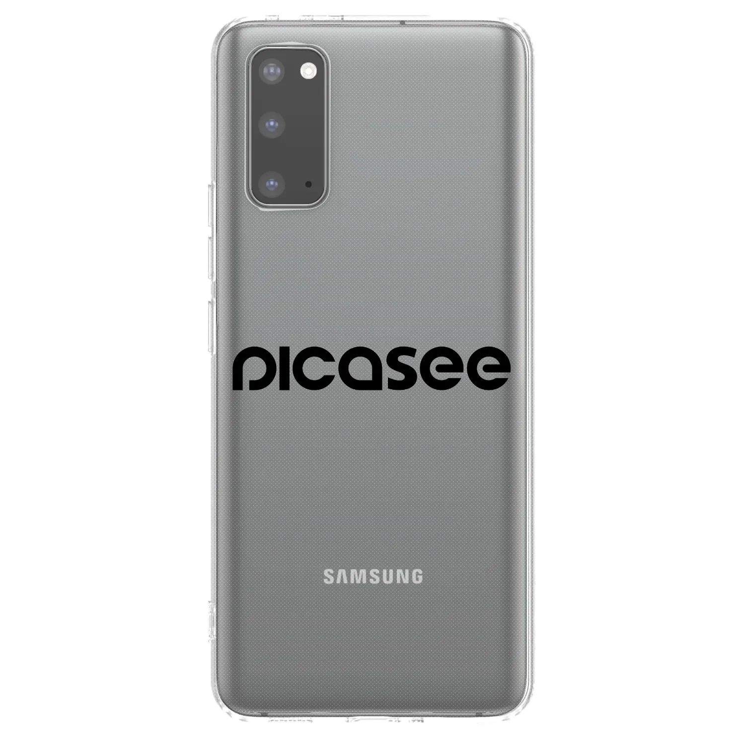 Picasee silikonowe przeźroczyste etui na Samsung Galaxy S20 G980F - Picasee - new logo - black