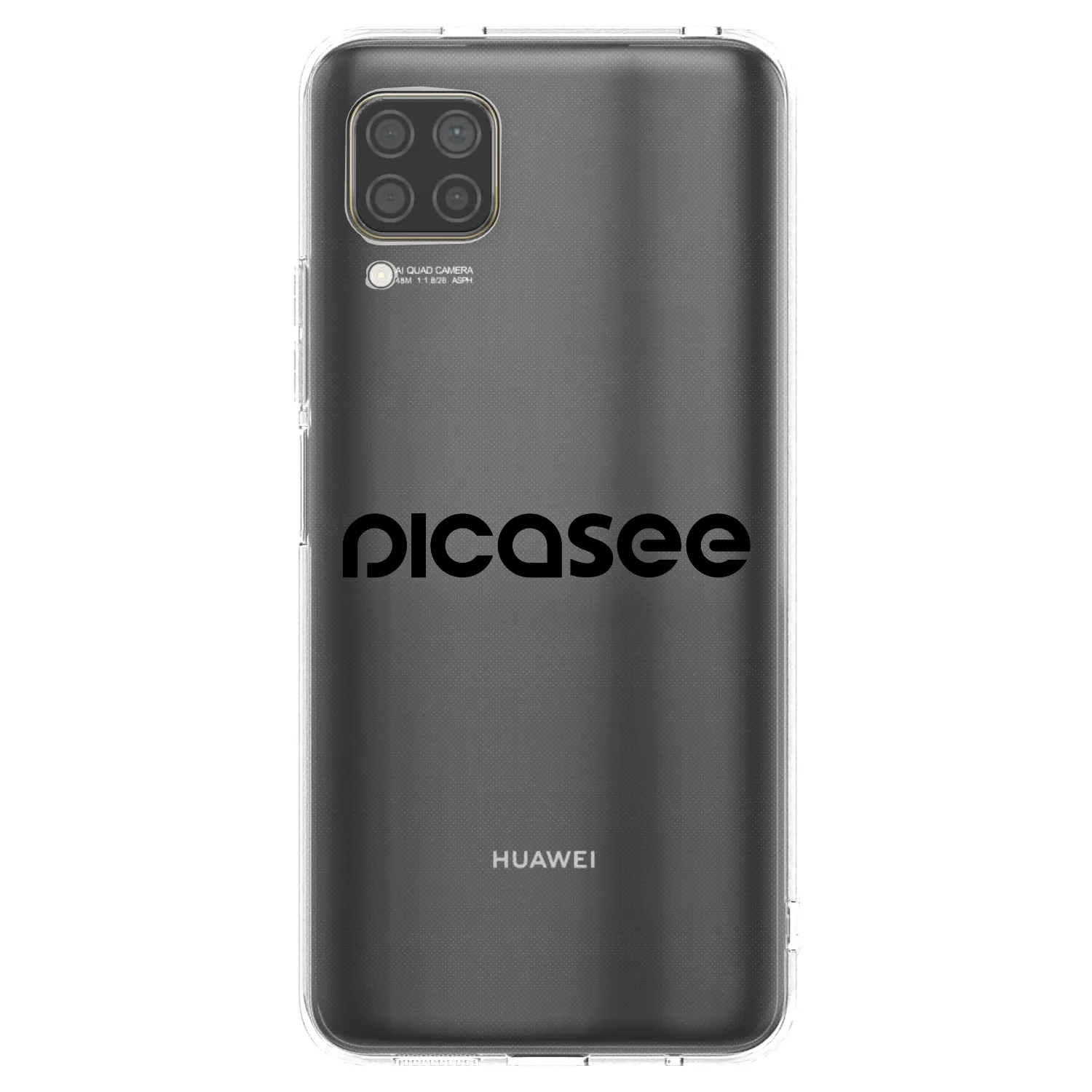 Picasee silikonowe przeźroczyste etui na Huawei P40 Lite - Picasee - new logo - black