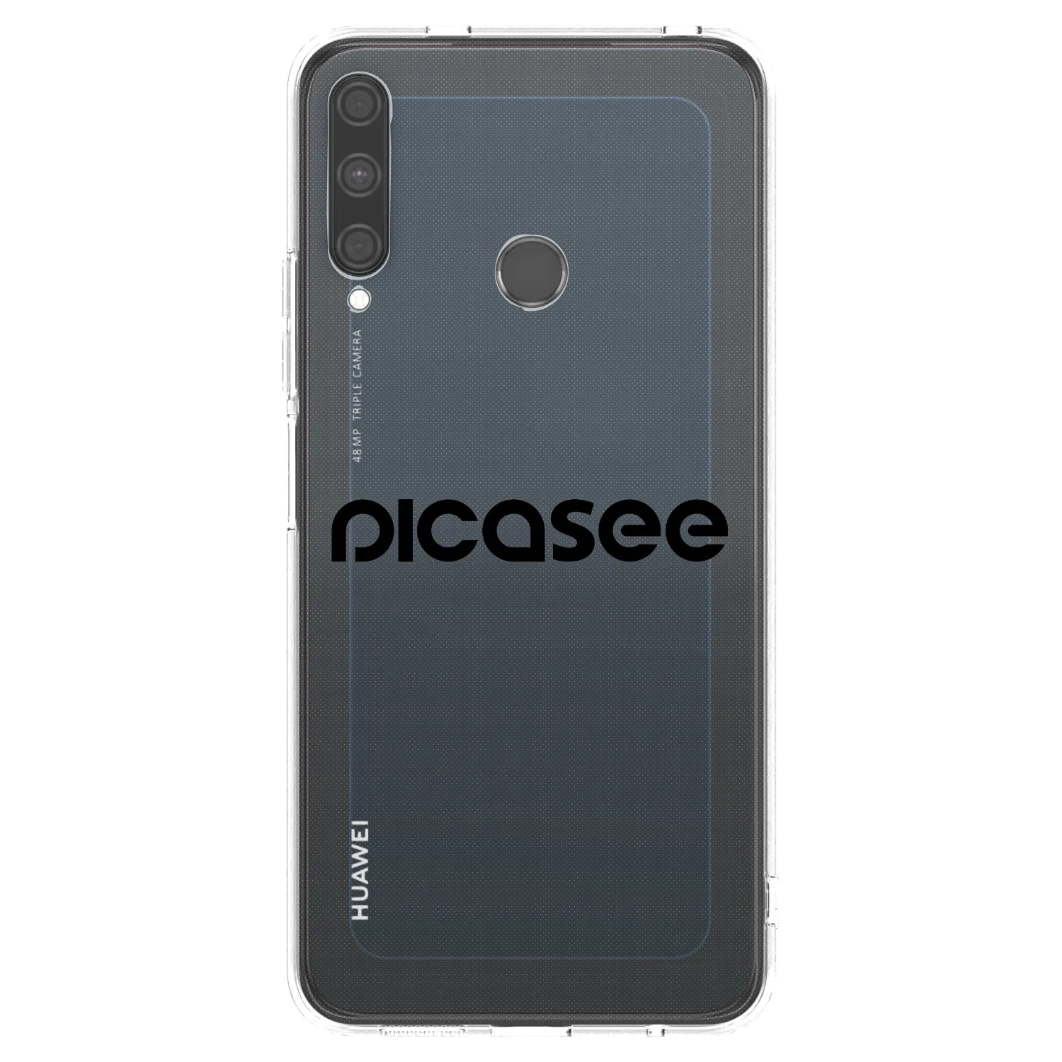 Picasee silikonowe przeźroczyste etui na Huawei P40 Lite E - Picasee - new logo - black
