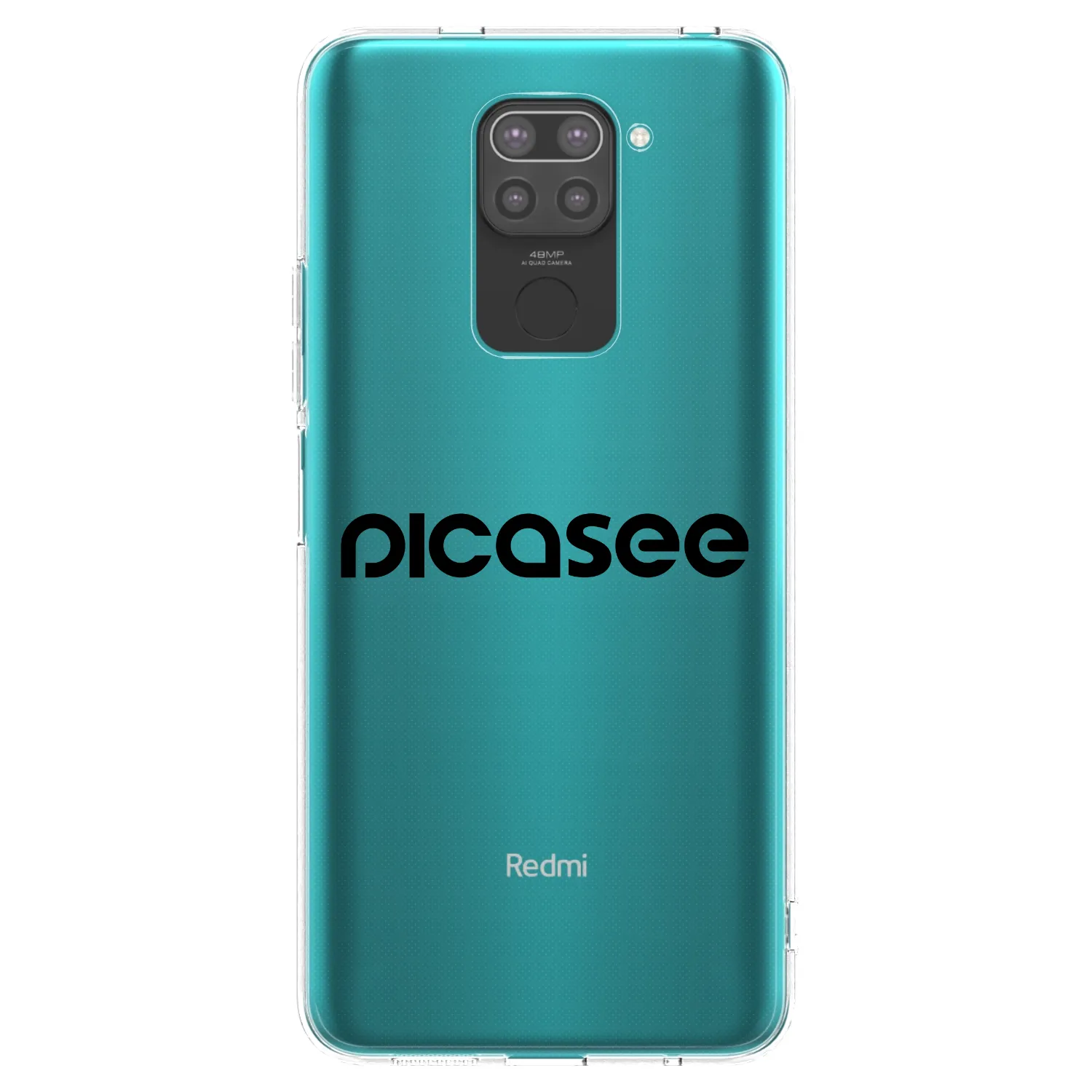 Picasee silikonowe czarne etui na Xiaomi Redmi Note 9 - Picasee - new logo - black