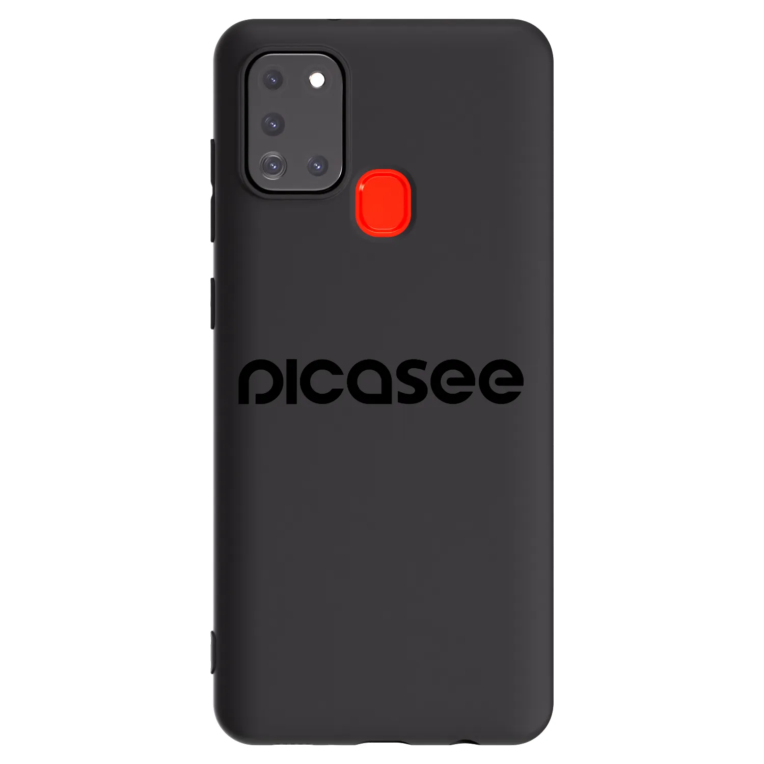 Picasee silikonowe czarne etui na Samsung Galaxy A21s - Picasee - new logo - black