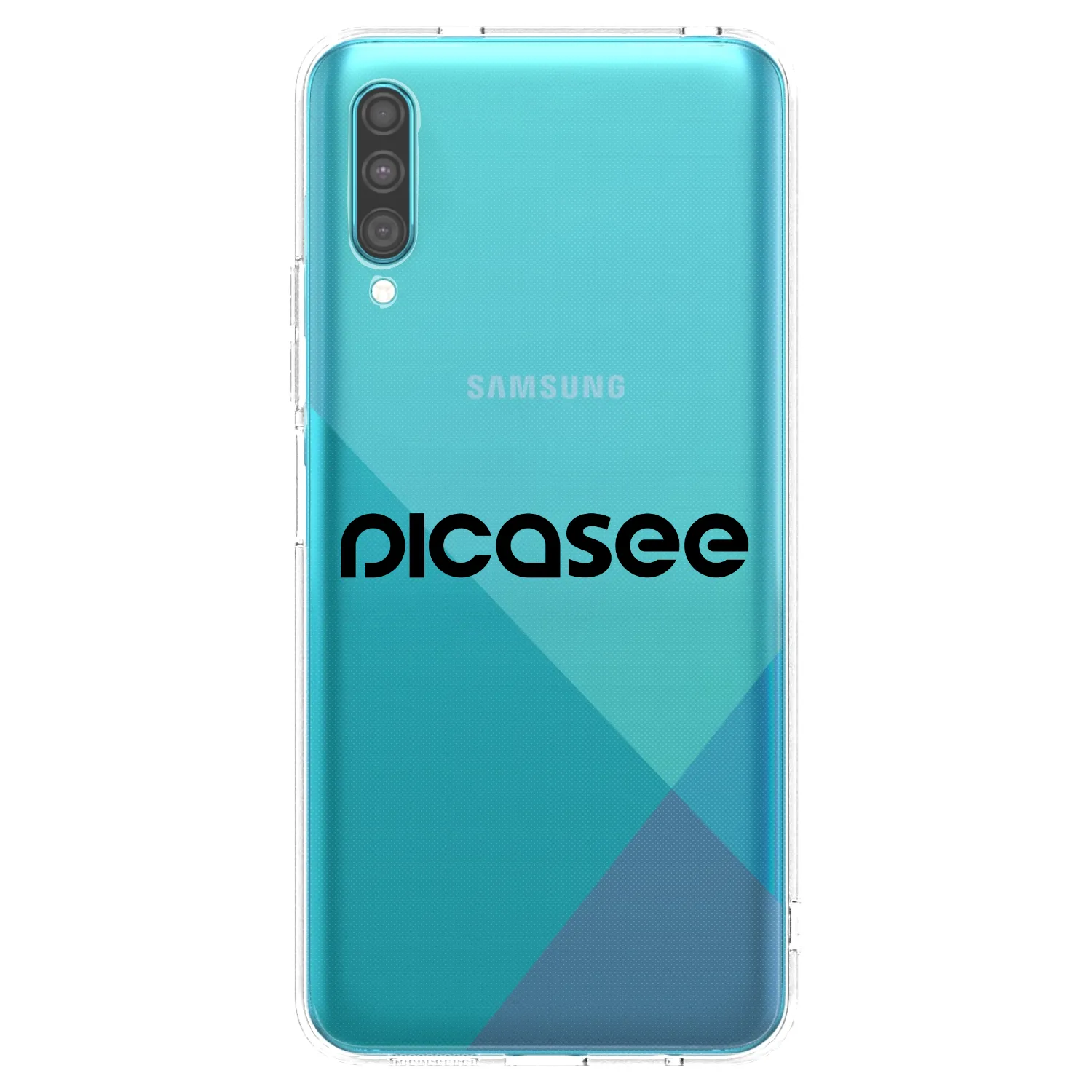 Picasee silikonowe przeźroczyste etui na Samsung Galaxy A30s A307F - Picasee - new logo - black