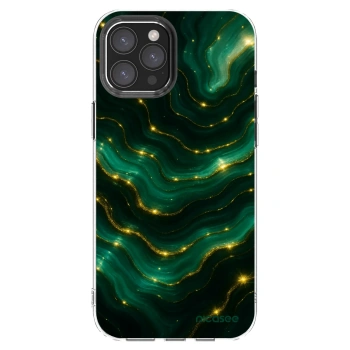 Picasee silikonowe przeźroczyste etui na Apple iPhone 12 Pro Max - Emerald
