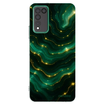 Picasee silikonowe przeźroczyste etui na Honor 10X Lite - Emerald