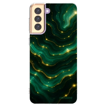 Picasee silikonowe przeźroczyste etui na Samsung Galaxy S21+ 5G G996F - Emerald