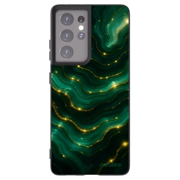 Picasee silikonowe czarne etui na Samsung Galaxy S21 Ultra 5G G998B - Emerald