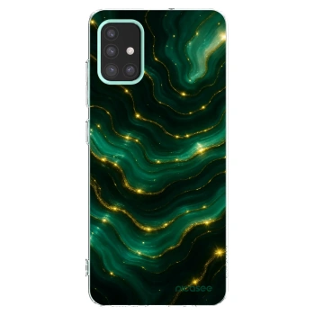 Picasee silikonowe przeźroczyste etui na Samsung Galaxy M31s - Emerald