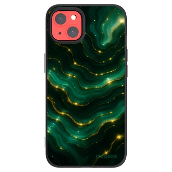 Picasee silikonowe czarne etui na Apple iPhone 13 - Emerald