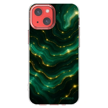 Picasee silikonowe przeźroczyste etui na Apple iPhone 13 mini - Emerald