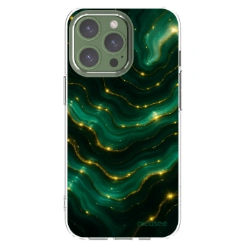 Picasee silikonowe przeźroczyste etui na Apple iPhone 13 Pro - Emerald