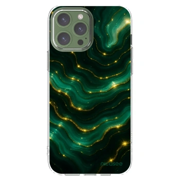 Picasee silikonowe przeźroczyste etui na Apple iPhone 13 Pro Max - Emerald