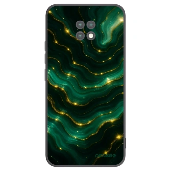 Picasee silikonowe czarne etui na Xiaomi Redmi Note 9T - Emerald