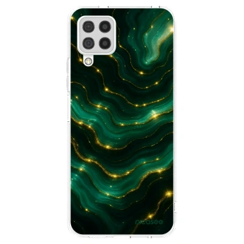 Picasee silikonowe przeźroczyste etui na Samsung Galaxy A22 A225F 4G - Emerald