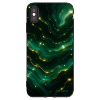 Picasee silikonowe czarne etui na Apple iPhone XS Max - Emerald