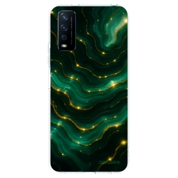 Picasee silikonowe przeźroczyste etui na Vivo Y11s - Emerald