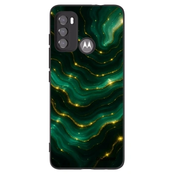 Picasee silikonowe czarne etui na Motorola Moto G60 - Emerald