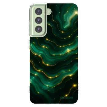 Picasee silikonowe przeźroczyste etui na Samsung Galaxy S21 FE 5G - Emerald