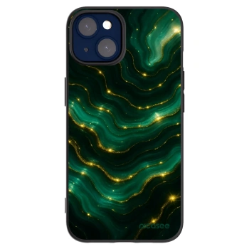 Picasee silikonowe czarne etui na Apple iPhone 14 - Emerald
