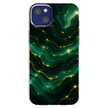 Picasee silikonowe przeźroczyste etui na Apple iPhone 14 Plus - Emerald