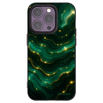 Picasee silikonowe czarne etui na Apple iPhone 14 Pro - Emerald