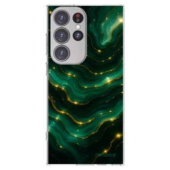 Picasee silikonowe przeźroczyste etui na Samsung Galaxy S23 Ultra 5G - Emerald