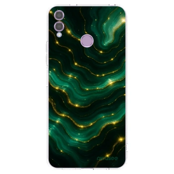 Picasee silikonowe przeźroczyste etui na Honor 8X - Emerald