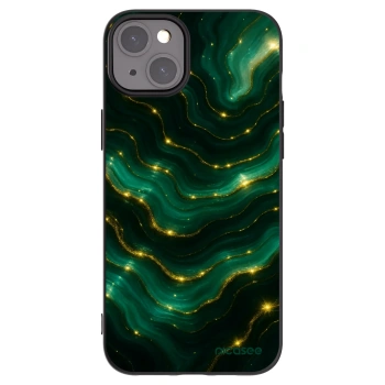 Picasee silikonowe czarne etui na Apple iPhone 15 Plus - Emerald