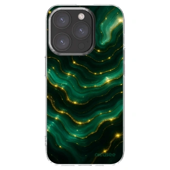 Picasee silikonowe przeźroczyste etui na Apple iPhone 15 Pro - Emerald