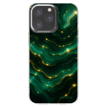 Picasee silikonowe przeźroczyste etui na Apple iPhone 15 Pro Max - Emerald