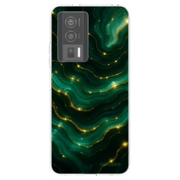 Picasee silikonowe przeźroczyste etui na Xiaomi Poco F5 Pro 5G - Emerald