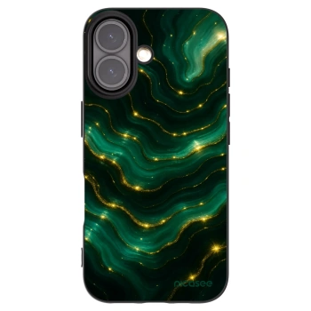 Picasee silikonowe czarne etui na Apple iPhone 16 - Emerald