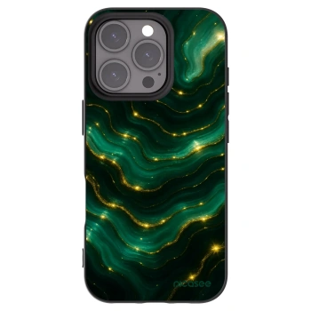 Picasee silikonowe czarne etui na Apple iPhone 16 Pro - Emerald