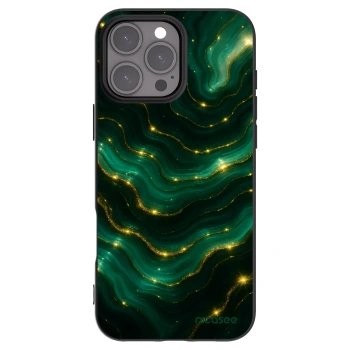 Picasee silikonowe czarne etui na Apple iPhone 16 Pro Max - Emerald