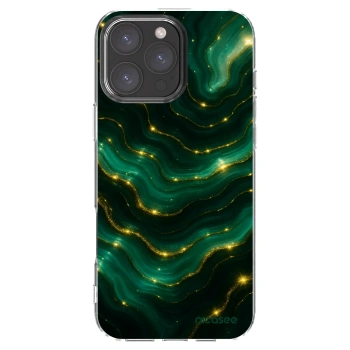 Picasee silikonowe przeźroczyste etui na Apple iPhone 16 Pro Max - Emerald