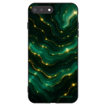 Picasee silikonowe czarne etui na Apple iPhone 7 Plus - Emerald